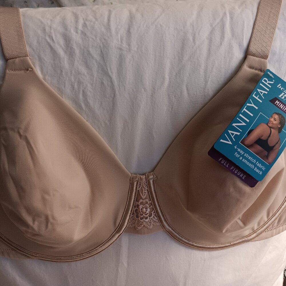 VANITY FAIR UNDER WIRE BEAUTY BACK MINIMIZER BRA 40DD NWT